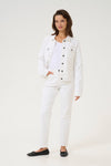 KAFFE KAzelina HW Straight Jeans Chalk