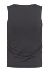 KAFFE KAarina Jersey Vest Top-Black Oyster