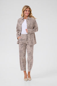KAFFE KAlisa Cropped Jeans Abstract Leopard