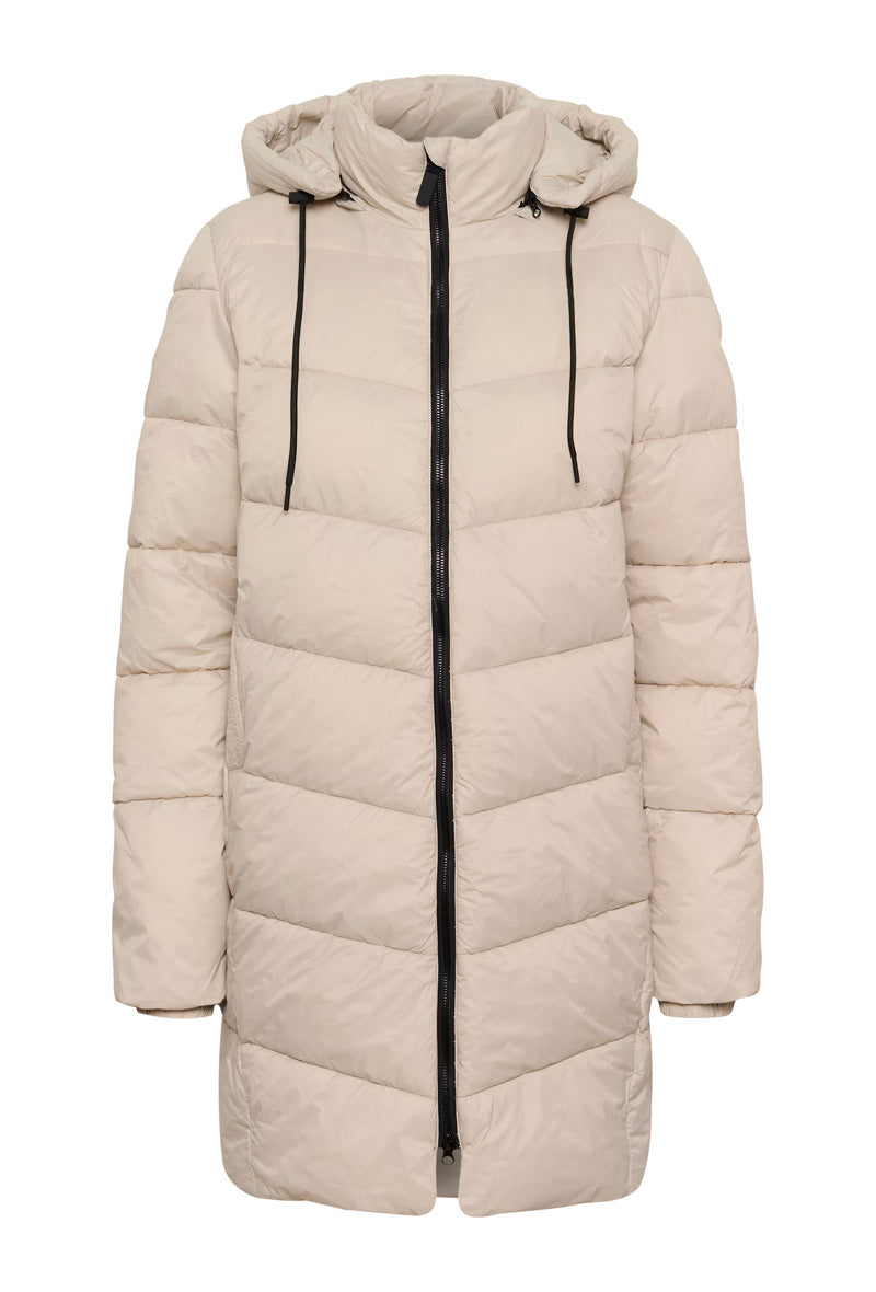 KAFFE KAsusanne Quilted Coat-Feather Gray