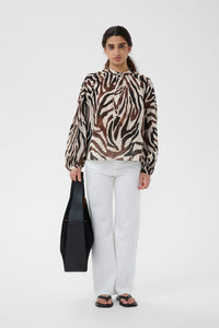 InWear ROSALIE IW Button Blouse Haze Zebrah