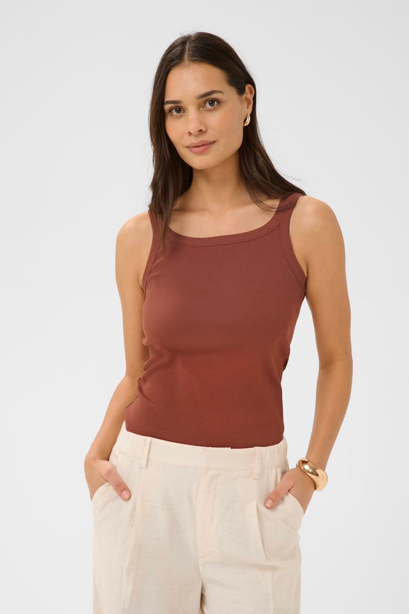 KAFFE KAcarna Tank Top Henna