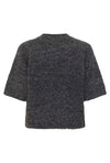KAFFE KAemillie Crop Pullover Dark Grey Melange