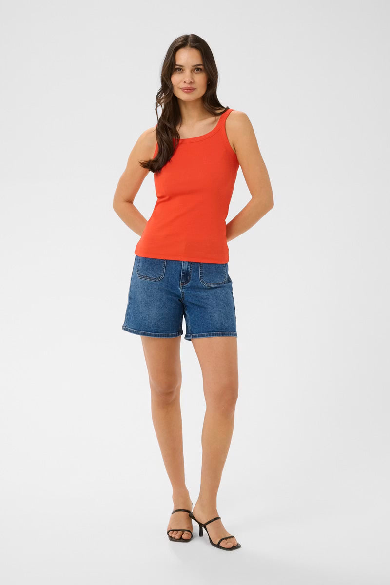 KAFFE KAcarna Tank Top Poppy Red