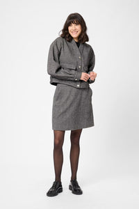 KAFFE KAvalentina Jacket Black/White Tweed