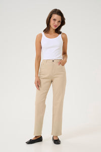 KAFFE KAzelina HW Straight Jeans Feather Gray