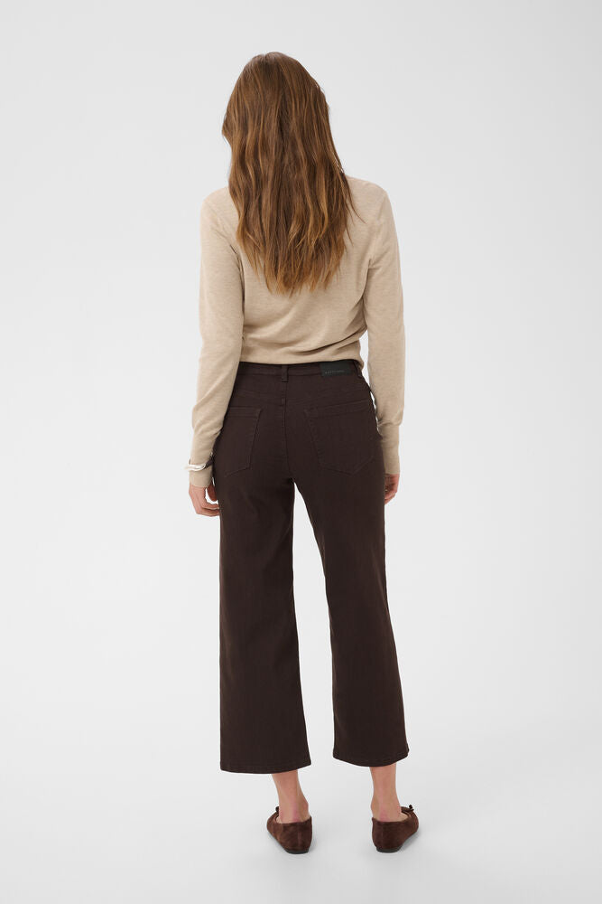 KAFFE KAbrook Cropped HW Jeans Coffee Bean
