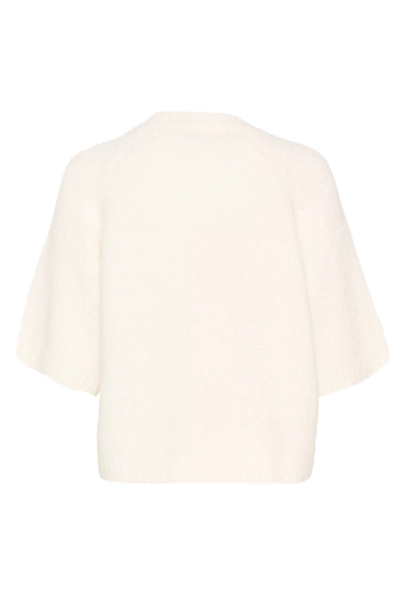 KAFFE KAemillie Crop Pullover Chalk White