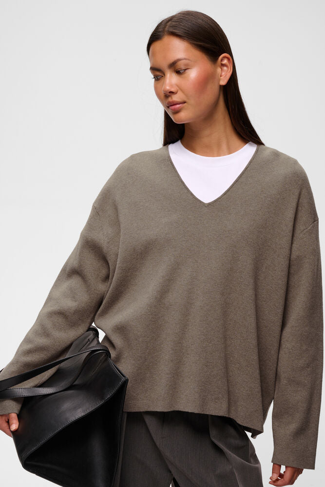 InWear TILDA IW V-Neck Sweater Cinder Melange