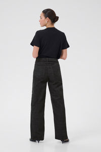 KAFFE KAmolly Needlecord Trousers Black Oyster