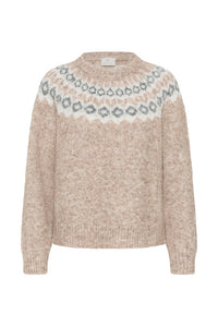 KAFFE KAberta Pullover Beige Melange