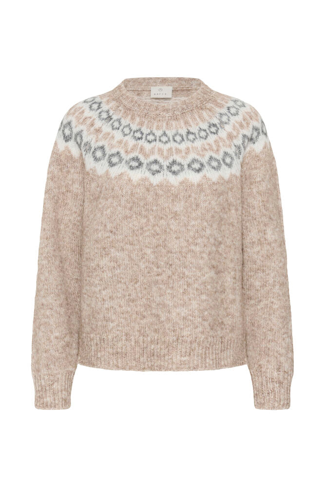 KAFFE KAberta Pullover Beige Melange