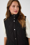 KAFFE KAmeria Quilted Gilet Waistcoat-Black