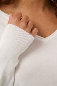 KAFFE KAlizza Mai Pullover-Chalk
