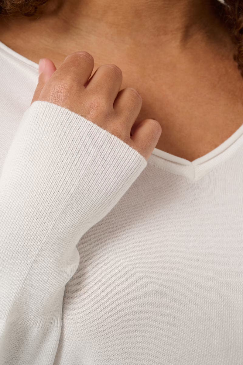 KAFFE KAlizza Mai Pullover-Chalk