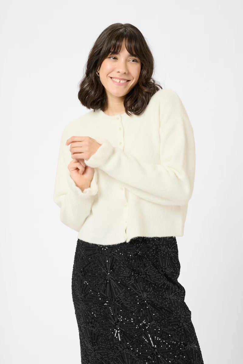 KAFFE KAcourson Cardigan-Chalk White