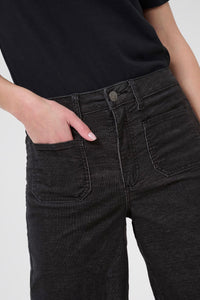 KAFFE KAmolly Needlecord Trousers Black Oyster