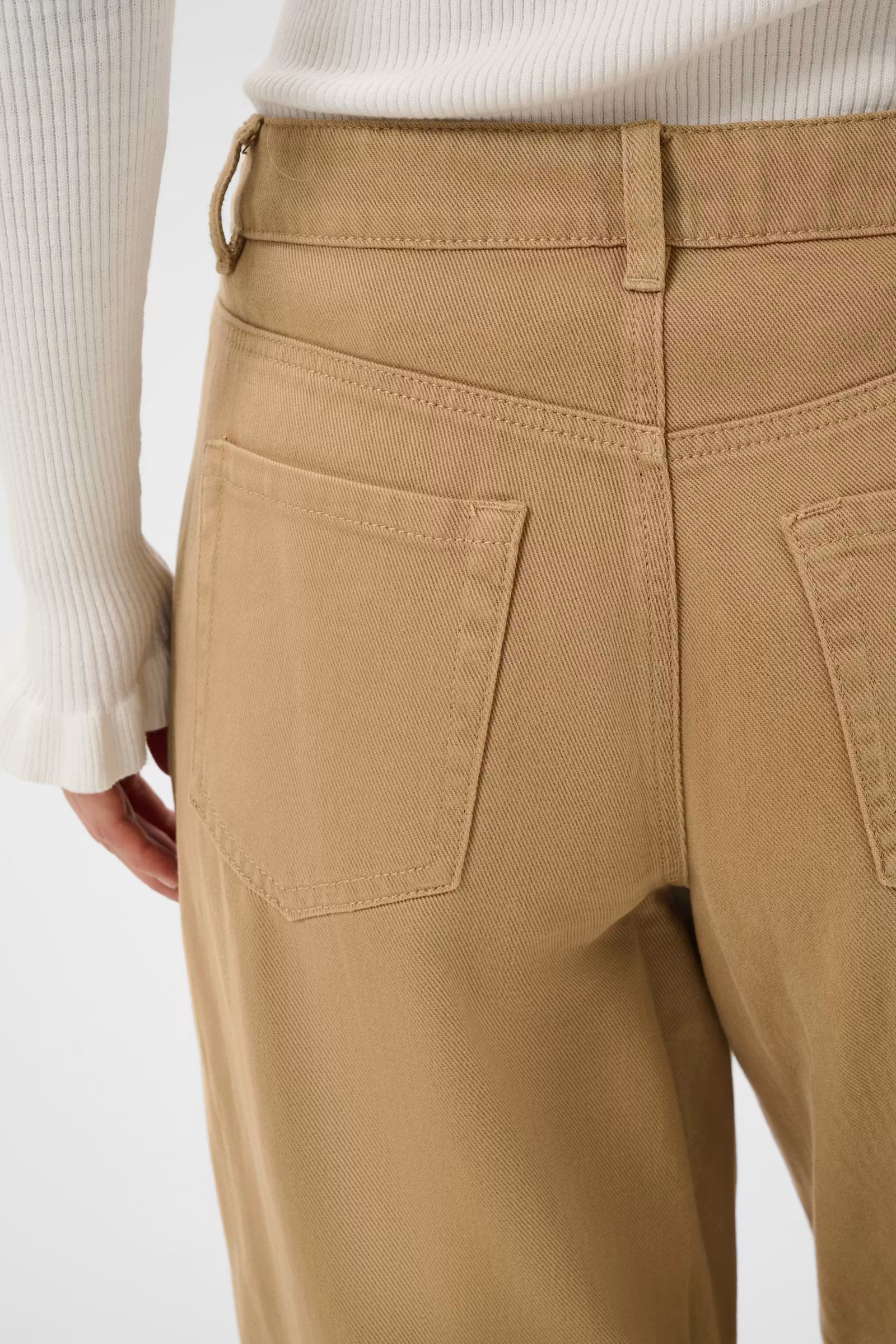 KAFFE KAbrynn Barrel Twill Jeans Washed Petrified Oak