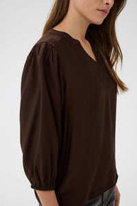 KAFFE KAalberta Blouse Coffee Bean