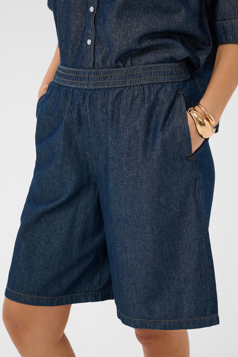 KAFFE KAjade Bermuda Shorts Dark Blue Chambray