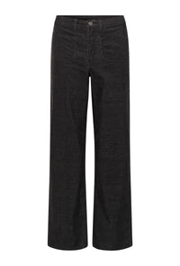 KAFFE KAmolly Needlecord Trousers Black Oyster