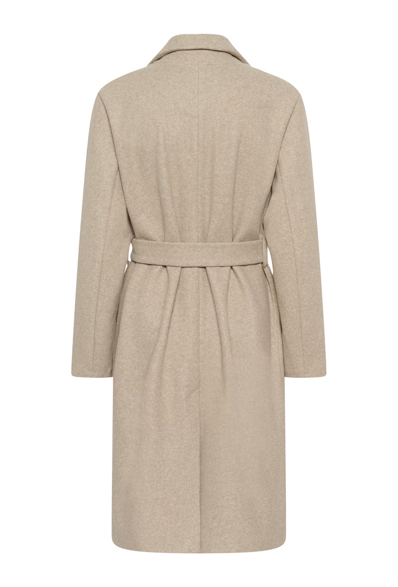 KAFFE KAsaturn Coat-Beige Smoke Melange