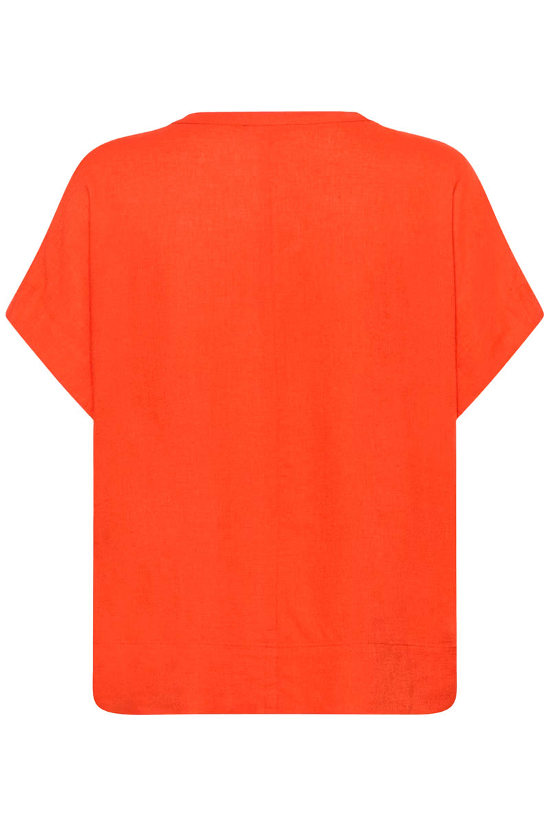 KAFFE KAmilia Wing SL Blouse Poppy Red