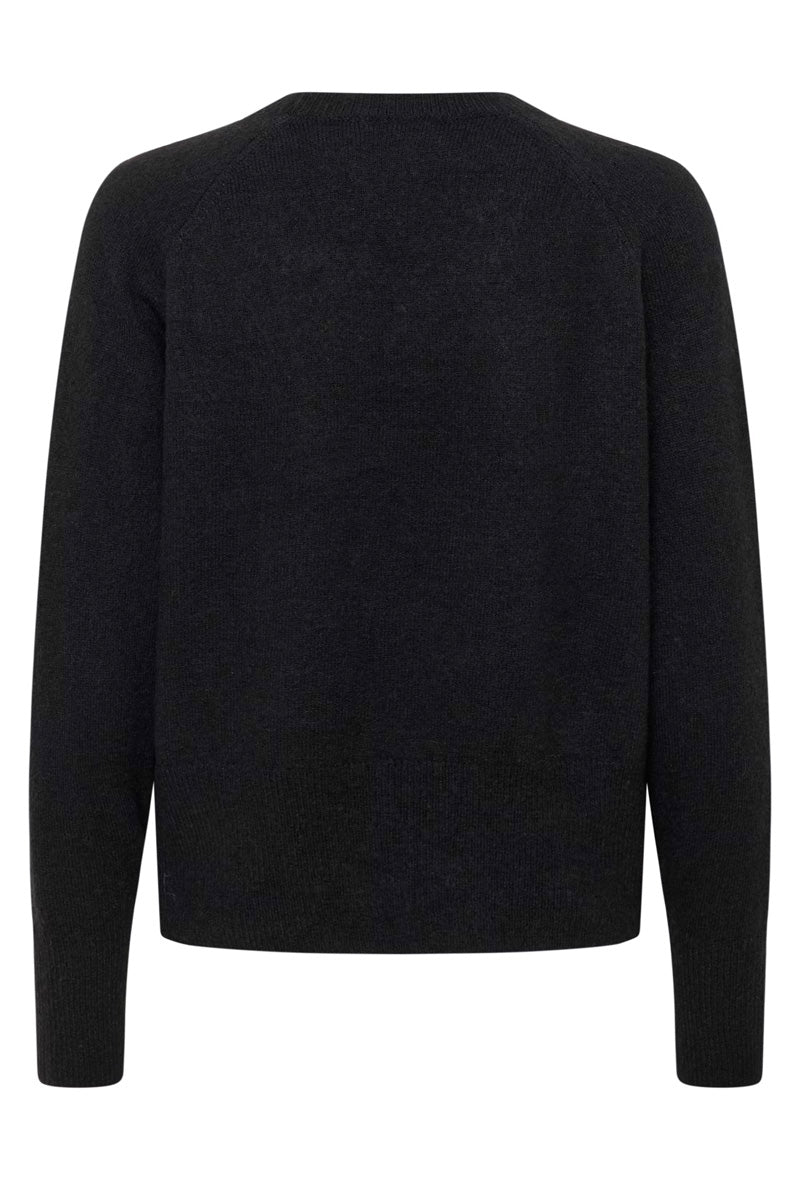 KAFFE KAniel V Neck Pullover Black