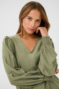 KAFFE KAlufia Blouse-Dusky Green