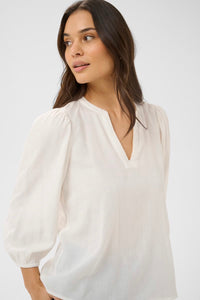 KAFFE KAmilia 3/4 SL Blouse Chalk White