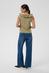 KAFFE KAdidde Flounce Top Aloe