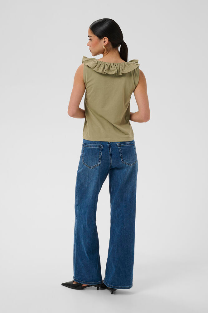 KAFFE KAdidde Flounce Top Aloe