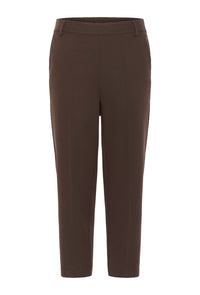 KAFFE KAsakura Cropped Trousers-Black Coffee