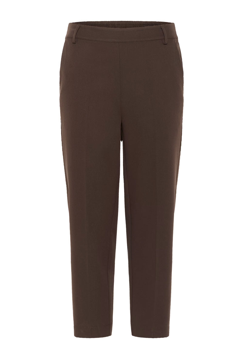 KAFFE KAsakura Cropped Trousers-Black Coffee