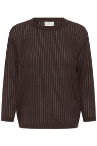 KAFFE KAabalina Knit Pullover Coffee Bean