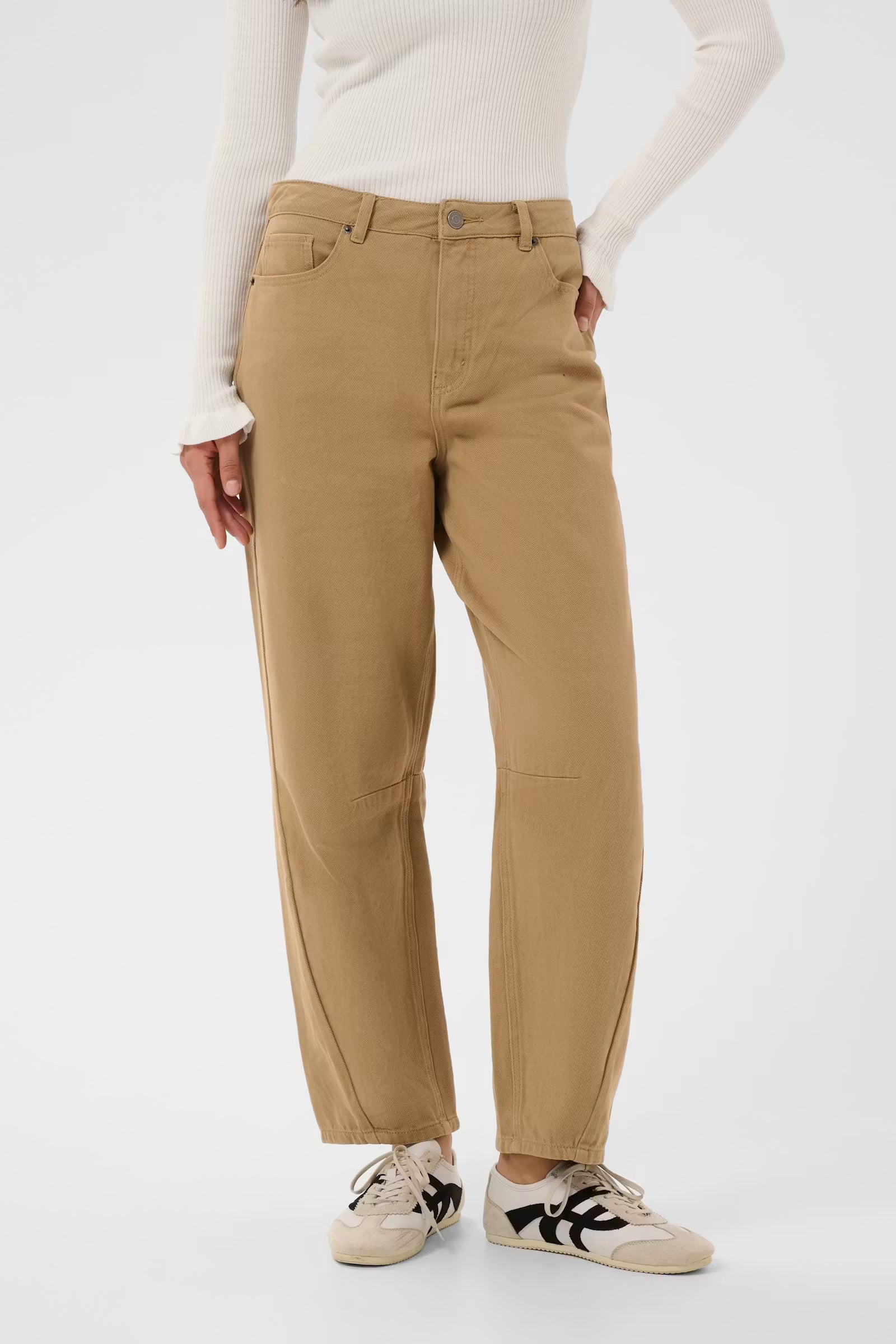 KAFFE KAbrynn Barrel Twill Jeans Washed Petrified Oak