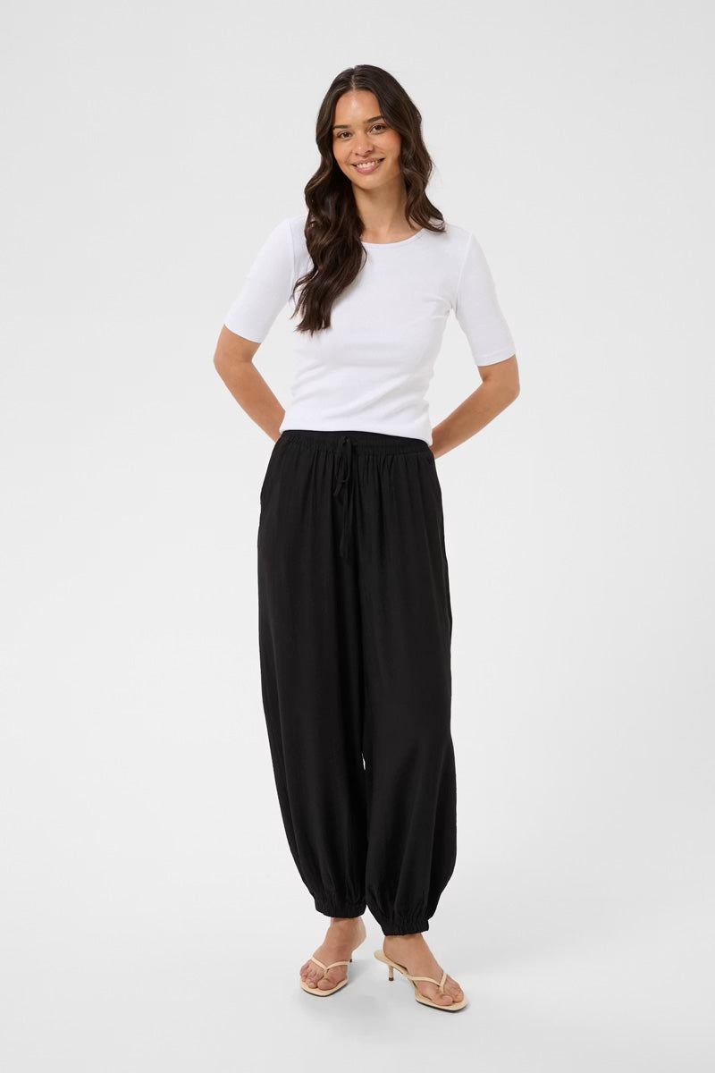 KAFFE KAalberta Trousers-Black Deep