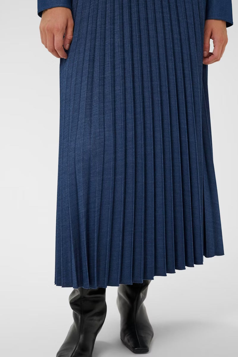InWear CHERRIE Denim Pleated Skirt