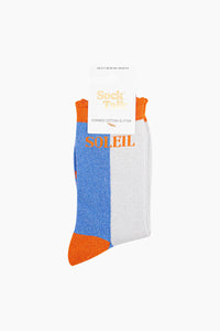 SOLEIL Shimmer Socks Orange/Blue/Silver