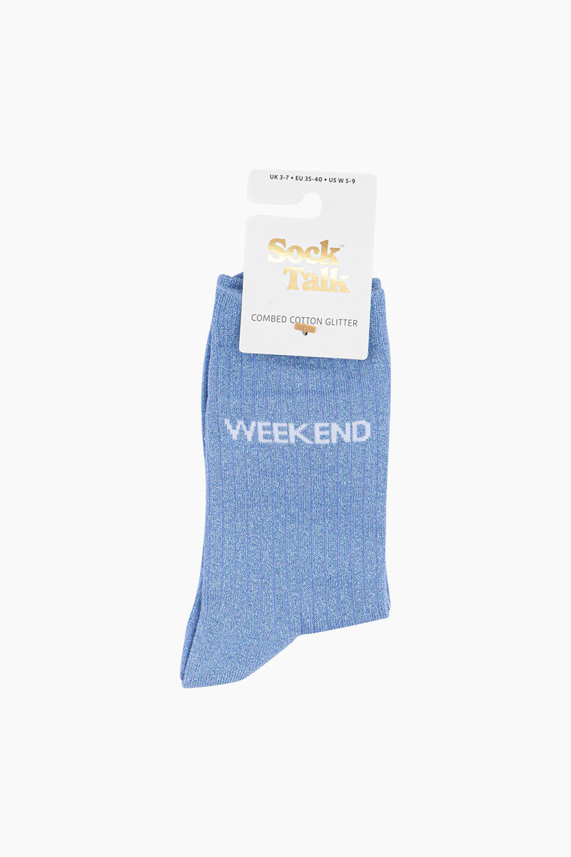 WEEKEND Shimmer Socks Chambray