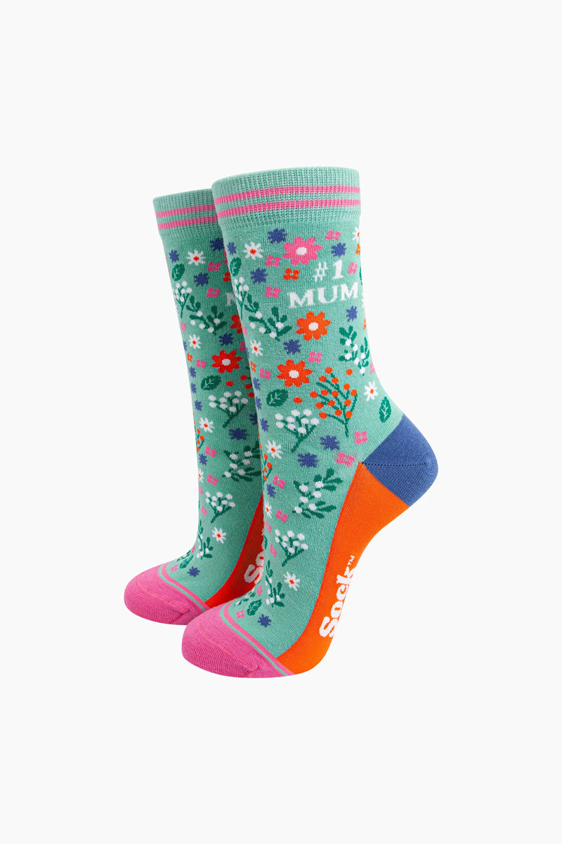 # 1 MUM Printed Socks Floral