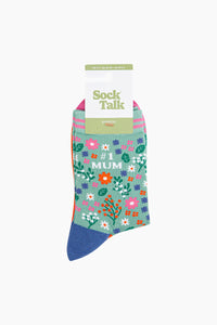 # 1 MUM Printed Socks Floral