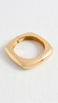 Shiny Statement Cuff Bangle Gold
