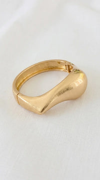 Fletcher Statement Cuff Bangle Antique Gold
