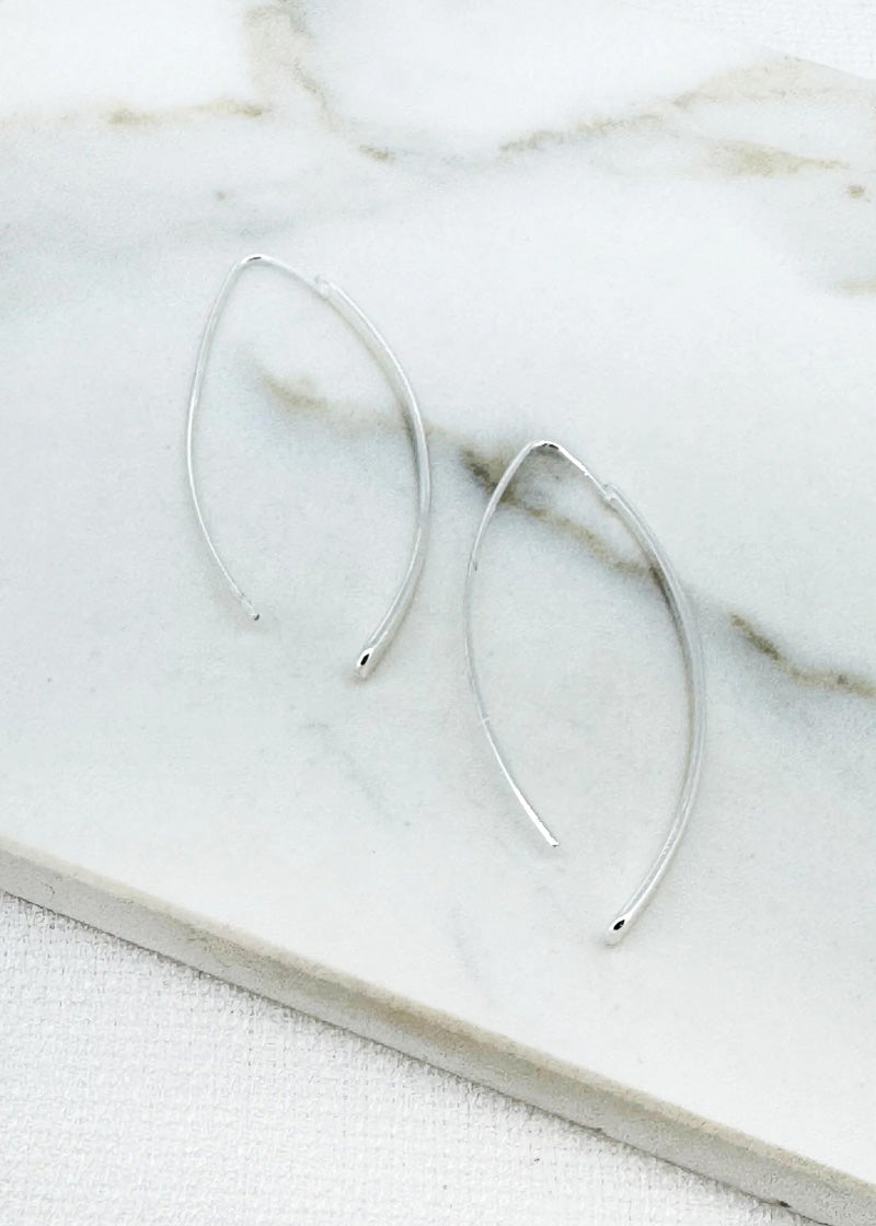 Luna Loop Earrings Silver
