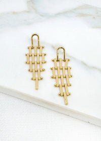 Inis Links Drop Earrings-Gold
