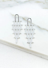 Inis Links Drop Earrings-Silver