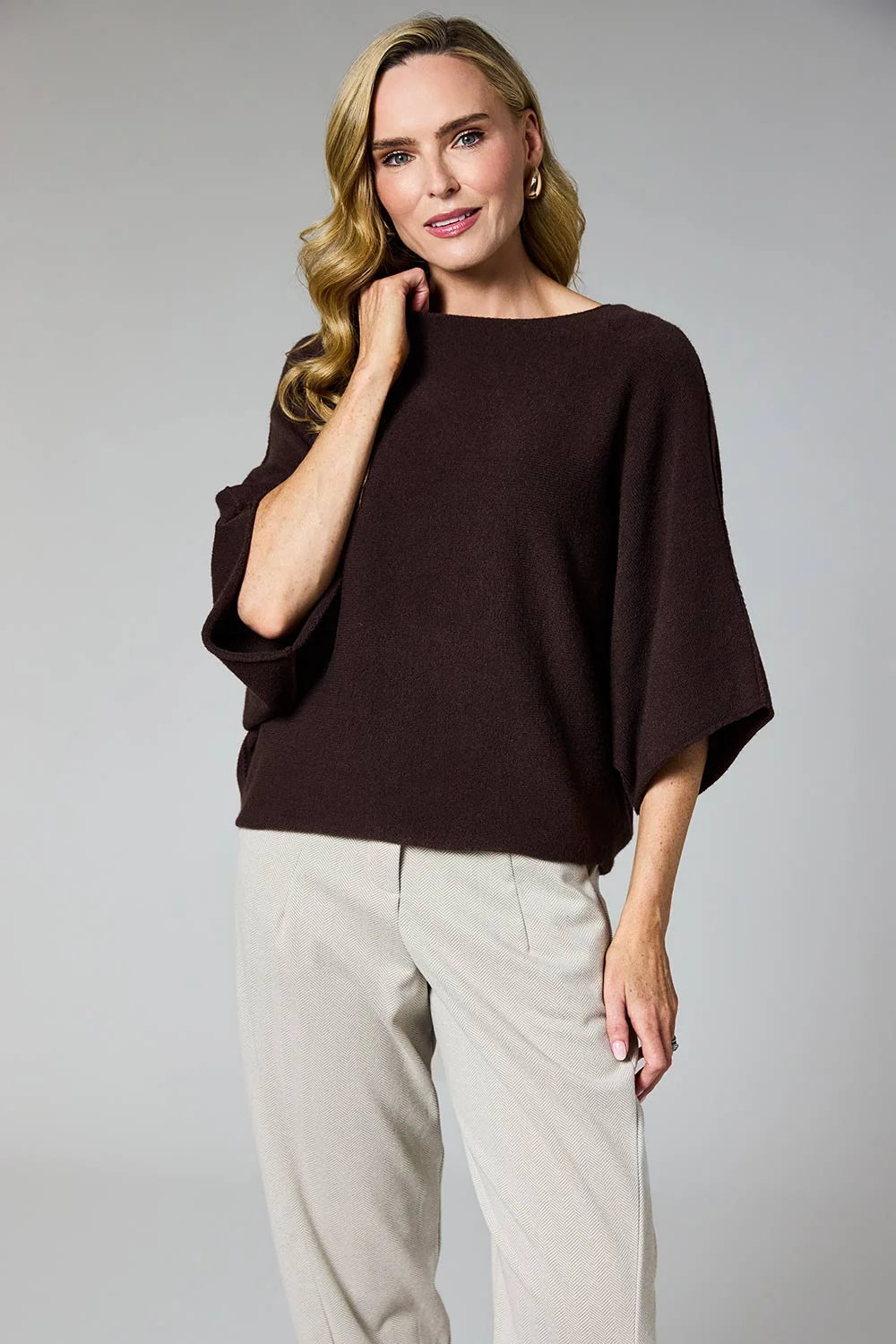 DECK Box Sleeve Sweater Chocolate