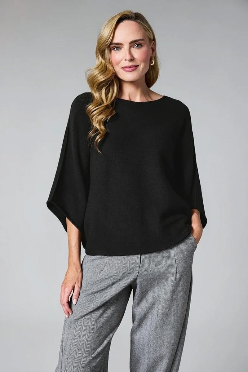 DECK Box Sleeve Sweater Black