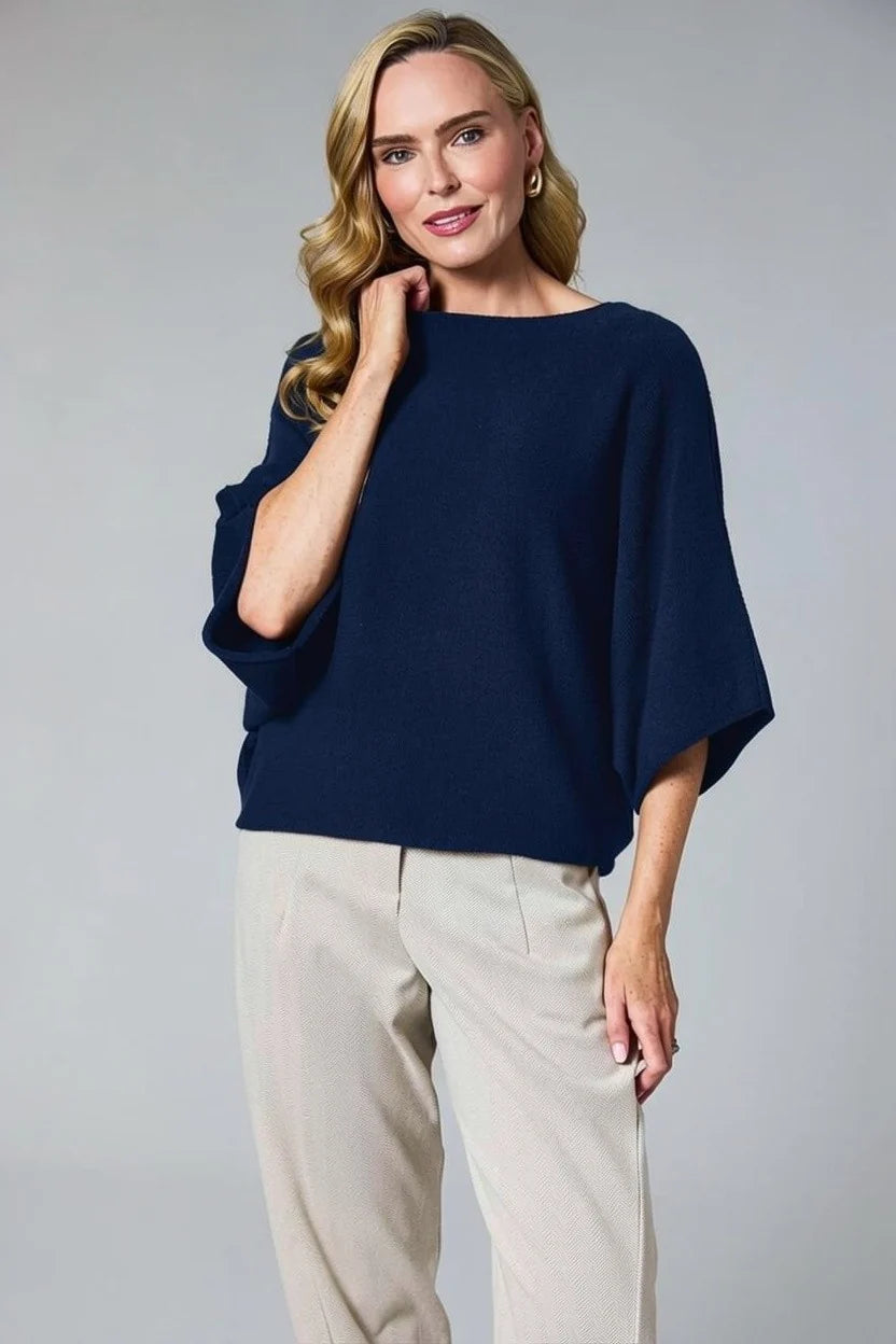 DECK Box Sleeve Sweater Navy